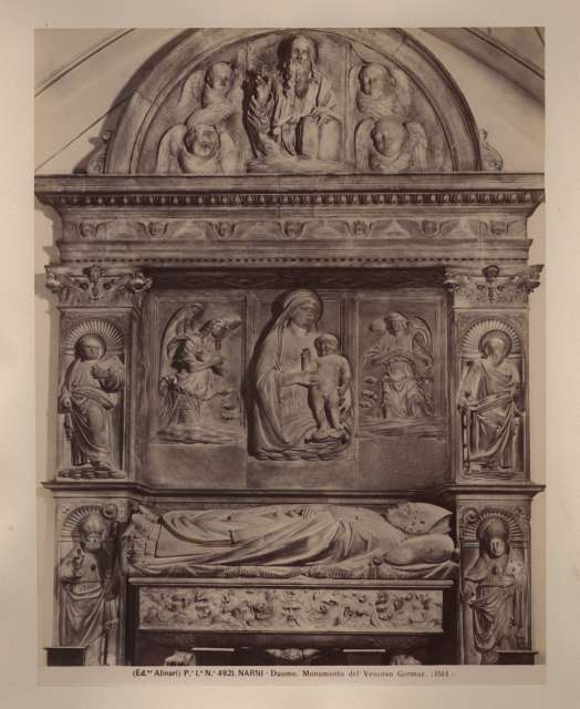 Alinari, Fratelli — Narni - Duomo. Monumento del Vescovo Gormaz (1514) — insieme